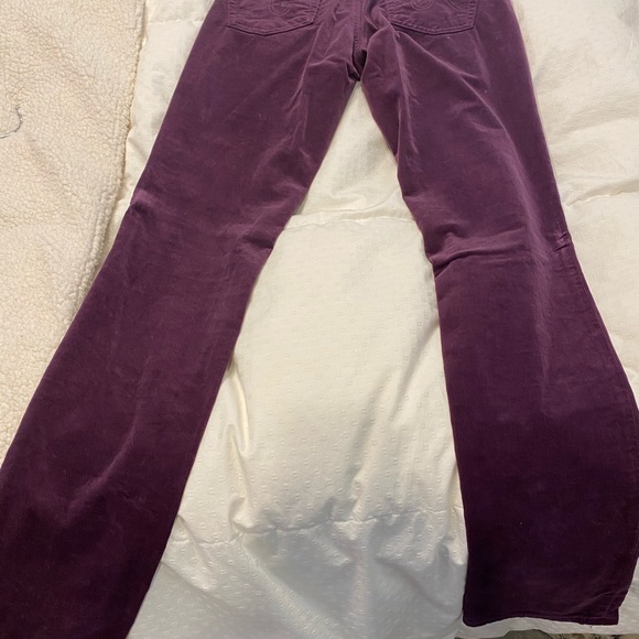 AG Stevie Purple corduroy Pants sz 26 - Picture 5 of 6